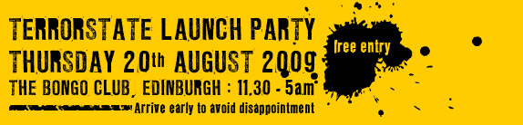 Terror launch party header